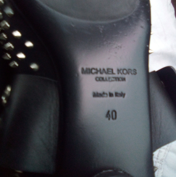 Michael Kors Black Spiked Women's Shoes - Picture 3 of 5